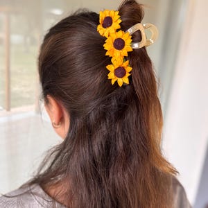 Sunflower Hair Bow, Colorful Hair Claw, Hair Accessories, Christmas Gift Wrap, Bridal Accessories, Hair Pin, Hair Clip for Women,