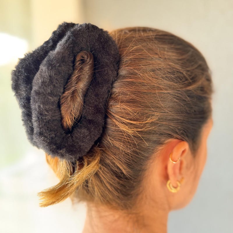 Chouchou à Cheveux Blanc Pour Faire Un Bun Ou Une Queue - Postiche Synthétique Courte Bouclée