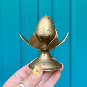 FREE SHIPPING-Vintage Unique 4 Stick Brass Lotus/Flower Incense Burner/Holder-Meditation Decor-Zen-Bohemian-Wicca-Green Witch-Hippie