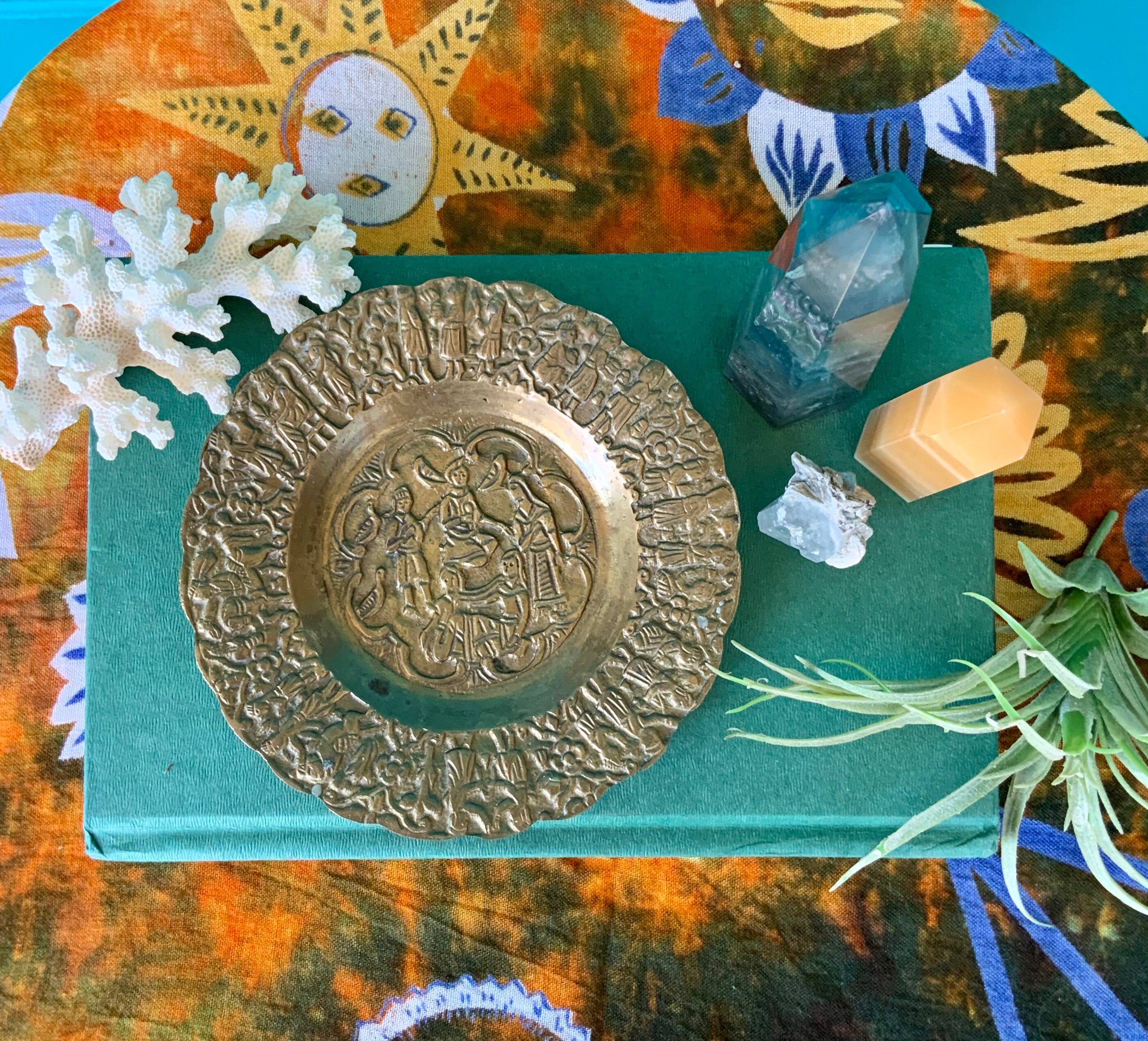 FREE Shippingvintage Unique & Rare Embossed Brass Spanish Etsy