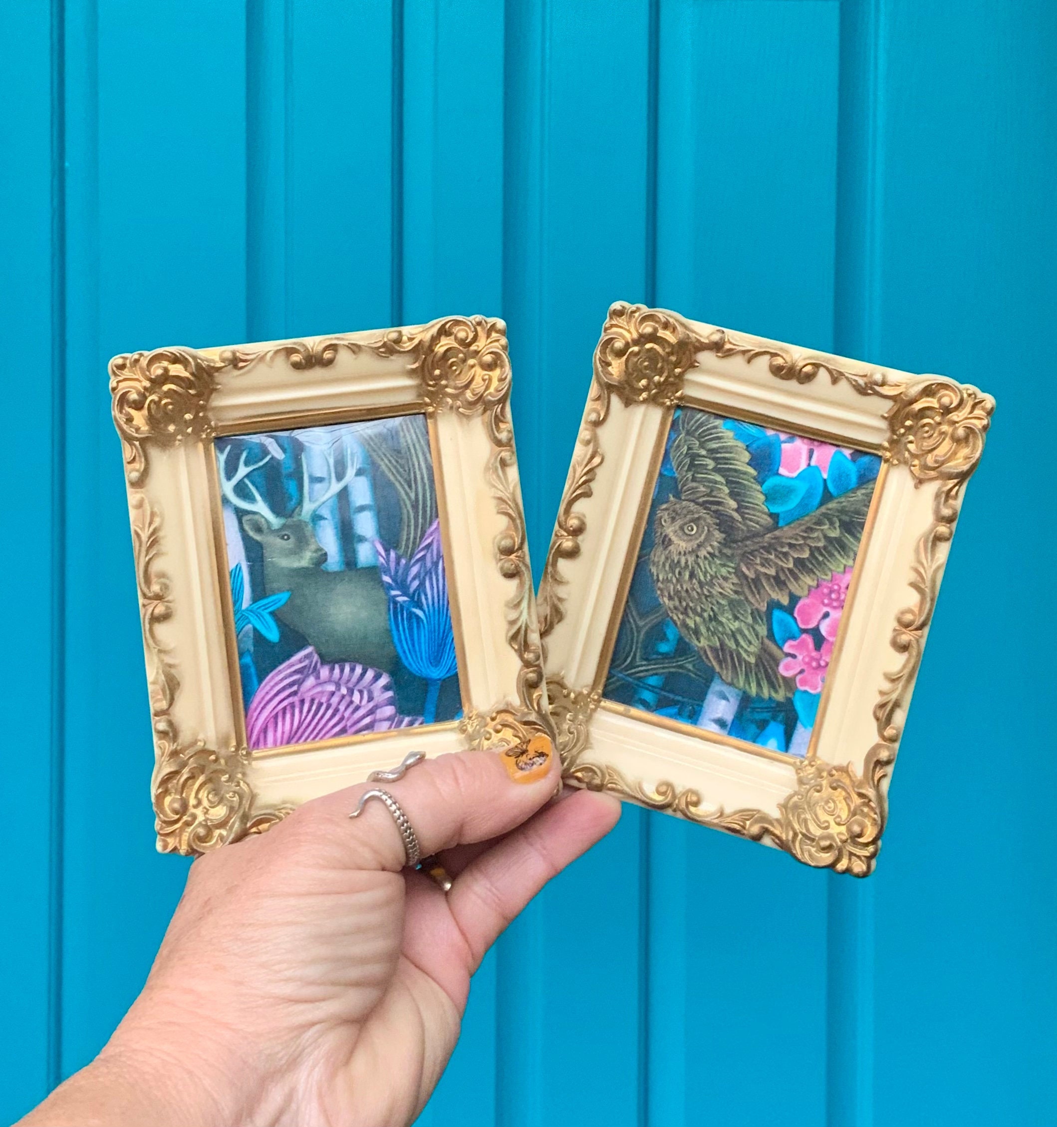 Amazon.com - Thyle 3 Pcs Small Gold Vintage Picture Antique