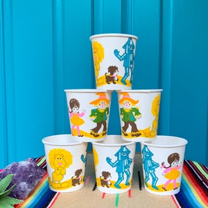 FREE SHIPPING-Vintage 1960’s or 70’s *Wizard of Oz* Hallmark Ambassador Hot & Cold Cups-New Old Dead Stock-6 Cups at 6 3/4 oz each-Rare