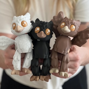 3D Printed Articulated Hippogriff Fidget Toy: Eco-Friendly Wizard Decor