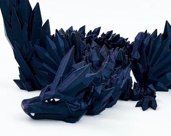 3D Printed Articulated Crystal Wing Dragon Fidget Toy
