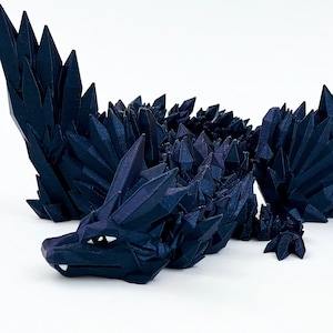 3D Printed Articulated Crystal Wing Dragon Fidget Toy
