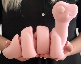 3D Printed Articulated Baby Brontosaurus: Jumbo Dinosaur Fidget Toy