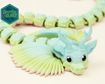 3D Printed Articulated Antler Dragon: Fidget Spinner Stress Relief Toy