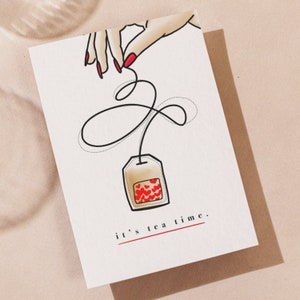It's Tea Time Card Best Friend Friendship I Miss You