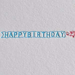 Happy Birthday Airplane // Letterpress Card & Envelope image 3