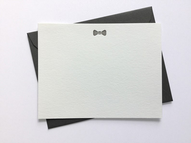 Gentleman's Fancy // Flat Letterpress Cards & Envelopes // Set of 6 image 4