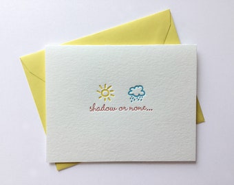 Shadow or None // Letterpress Card & Envelope