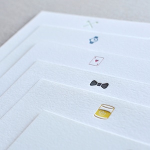 Gentleman's Fancy // Flat Letterpress Cards & Envelopes // Set of 6 image 1