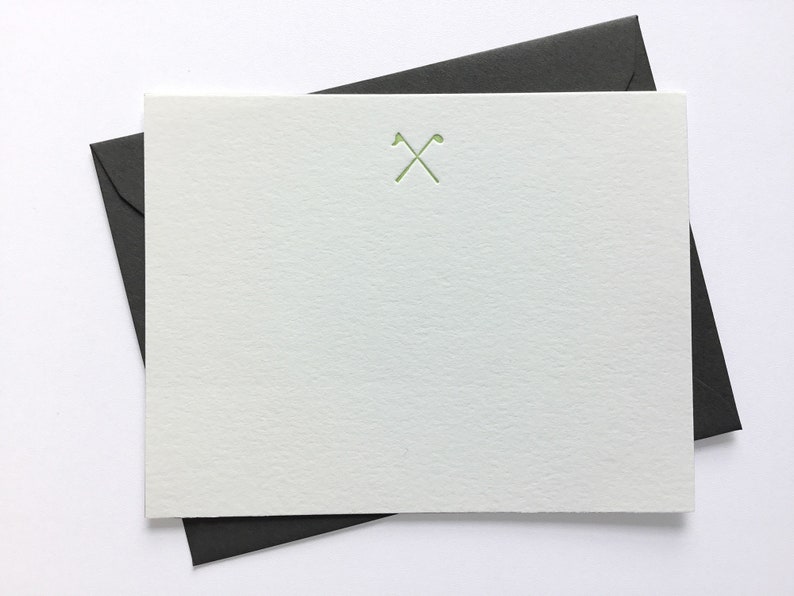 Gentleman's Fancy // Flat Letterpress Cards & Envelopes // Set of 6 image 5