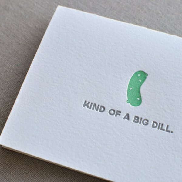 Set of 10 // Variety Pack // Punny Food // Letterpress Cards & Envelopes