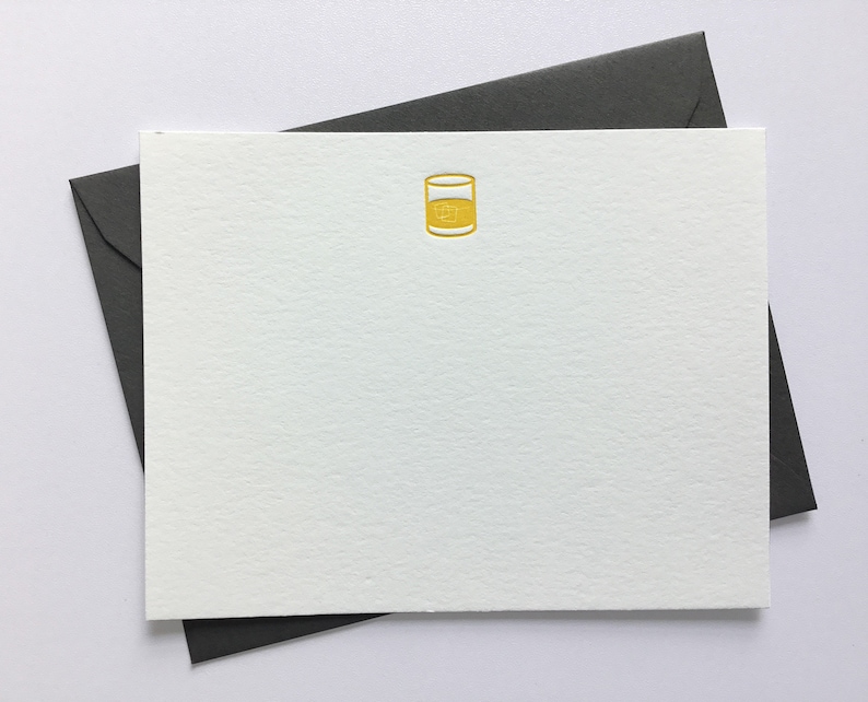 Gentleman's Fancy // Flat Letterpress Cards & Envelopes // Set of 6 image 8