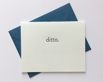Set of 4 // Snarky Card Set// Ego Card // Confidence Card // Everyday Letterpress Cards & Envelopes //