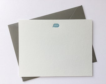 SMS Texting Bubble Letterpress Cards & Envelopes, Set of 6