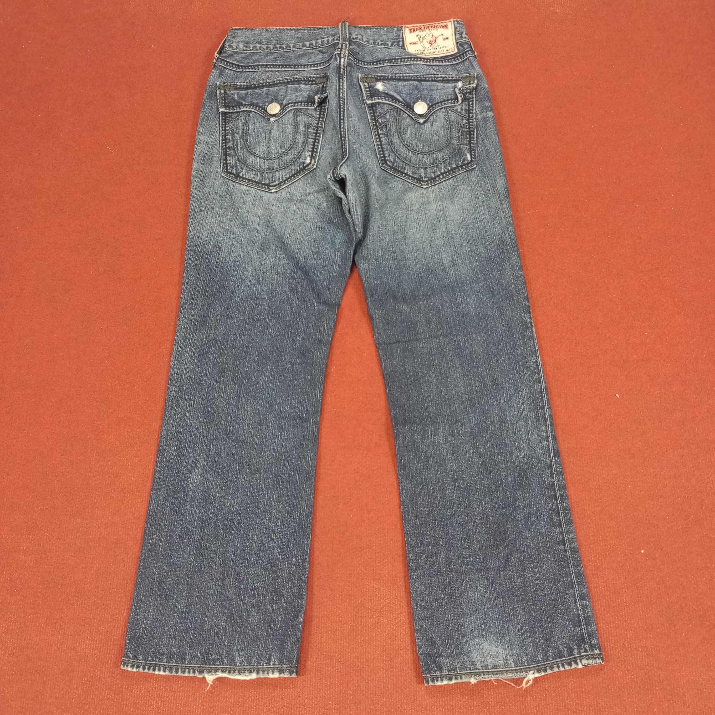 TRUE RELIGION RICKY GIANT BIG T デニムパンツ Vintage True Religion Ricky Giant Big T Streetwear Style Jeans - Etsy