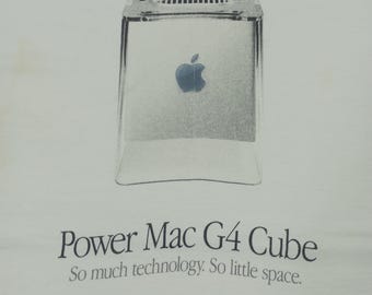 Apple - 激レア！新品！mac cube Tシャツ★G4！2000年 Vintage Apple Power Mac G4 Cube Promo Style Tshirt - Etsy