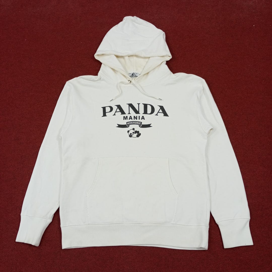 Vintage Hysteric Glamour Japanese Brand Panda Mania Design Hoodies