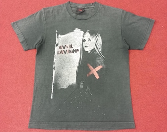 Maglietta vintage della cantante Avril Lavigne del tour giapponese del 2005