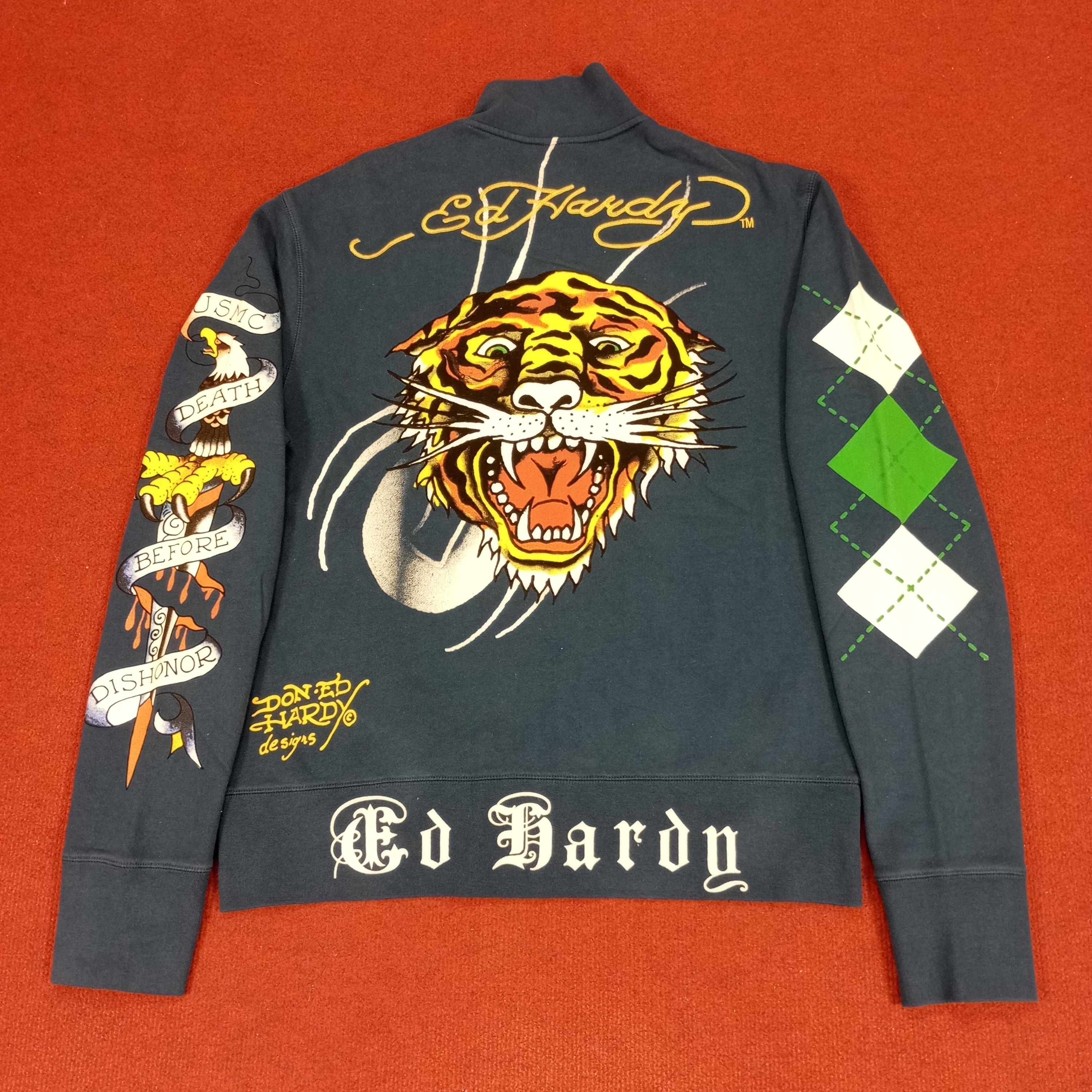 Vintage Ed Hardy Fashion Design Style Zipper Sweatshirt - Etsy
