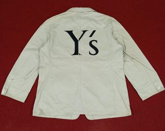 Vintage Y's Men by Yohji Yamamoto Zipper Custom Art Logo Jacket - Etsy