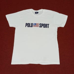 Vintage Polo Sports Ralph Lauren Spellout Design Tshirt