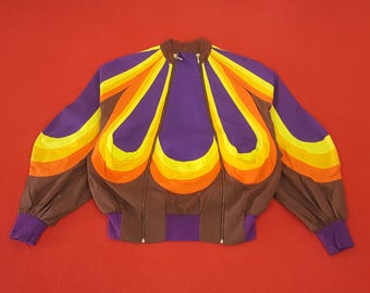 Chaqueta vintage de diseño de moda japonesa con colores poco comunes