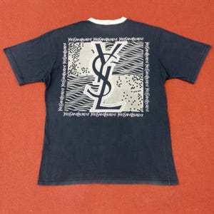 Vintage Yves Sant Laurent YSL Fashion Brand Tshirt