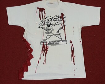 80sビンテージ Tシャツ Shark Catchers Club シャーク 鮫 80sビンテージ Tシャツ Shark Catchers Club シャーク 鮫