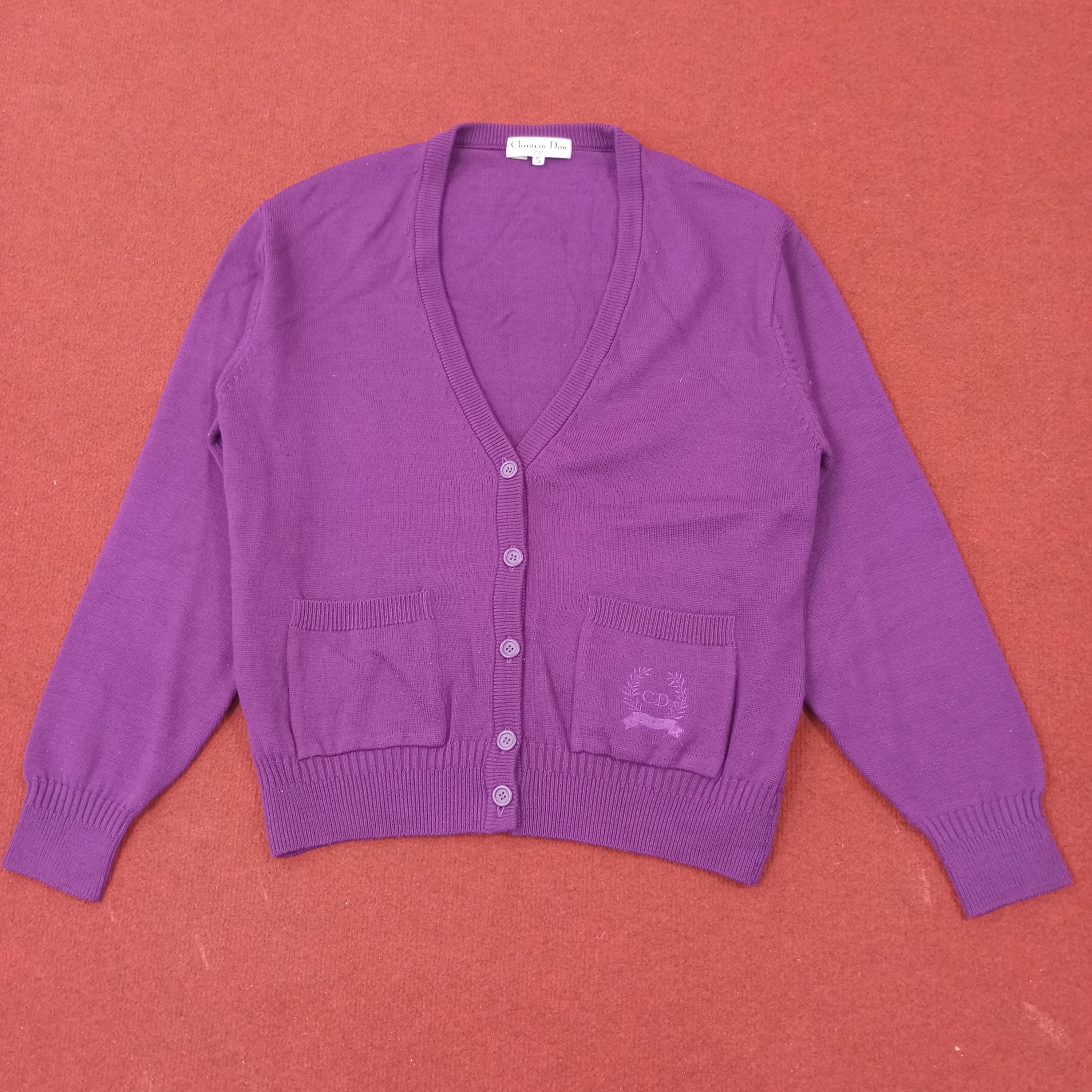 Vintage Christian Dior Sports Fashion Style Cardigan Sweater