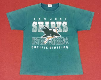 Maillot Vintage San Jose Sharks NHL, CCM, Taille M Adulte, Années 1990