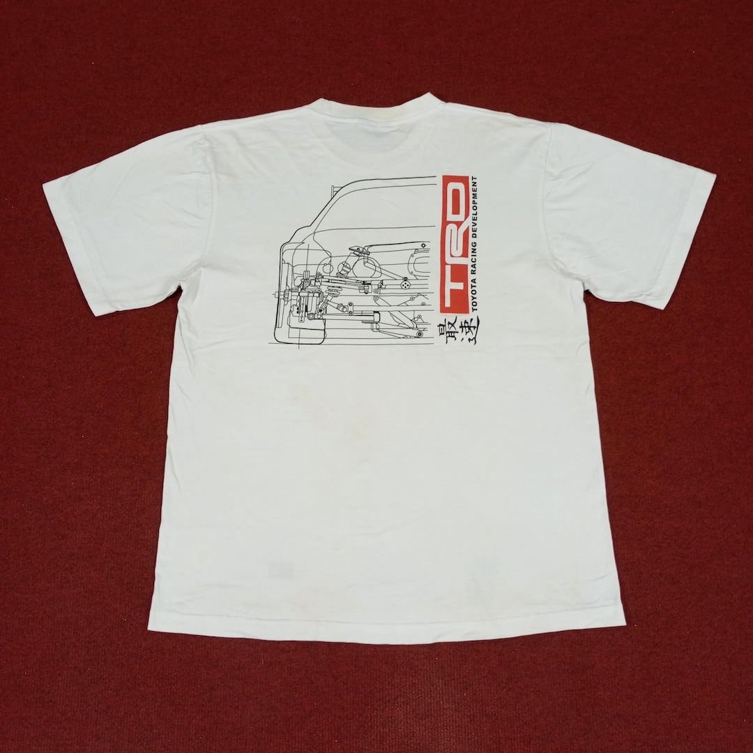 T-shirt TRD Toyota Racing Développement - Homme, Motif Solide, Manches Courtes, Coton/polyester, Neuf