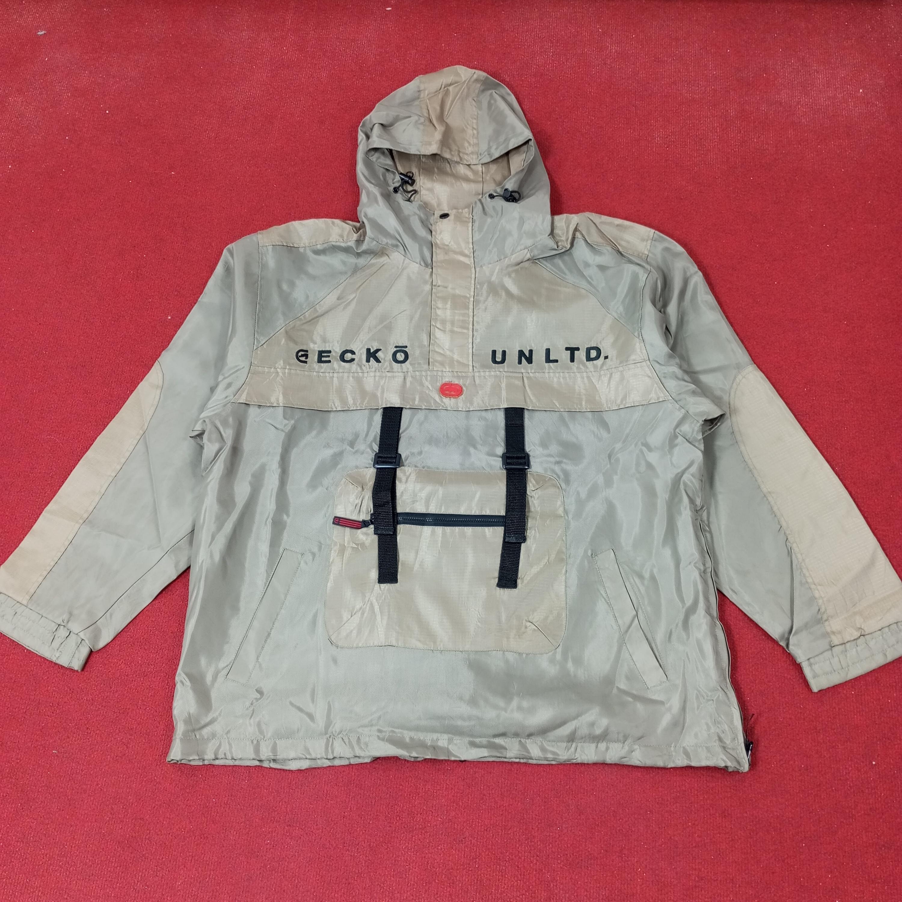 Vintage Ecko Unlimited Half Zipper Anorak Design Style Jacket