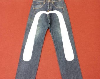 Vintage Evisu Paris France Streetwear Custom Daicock Jeans - Etsy Vintage Evisu Paris France Streetwear Custom Daicock Jeans - Etsy