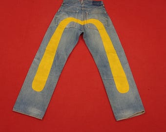 EVISU japanska märkets anpassade Daicock-denimjeans