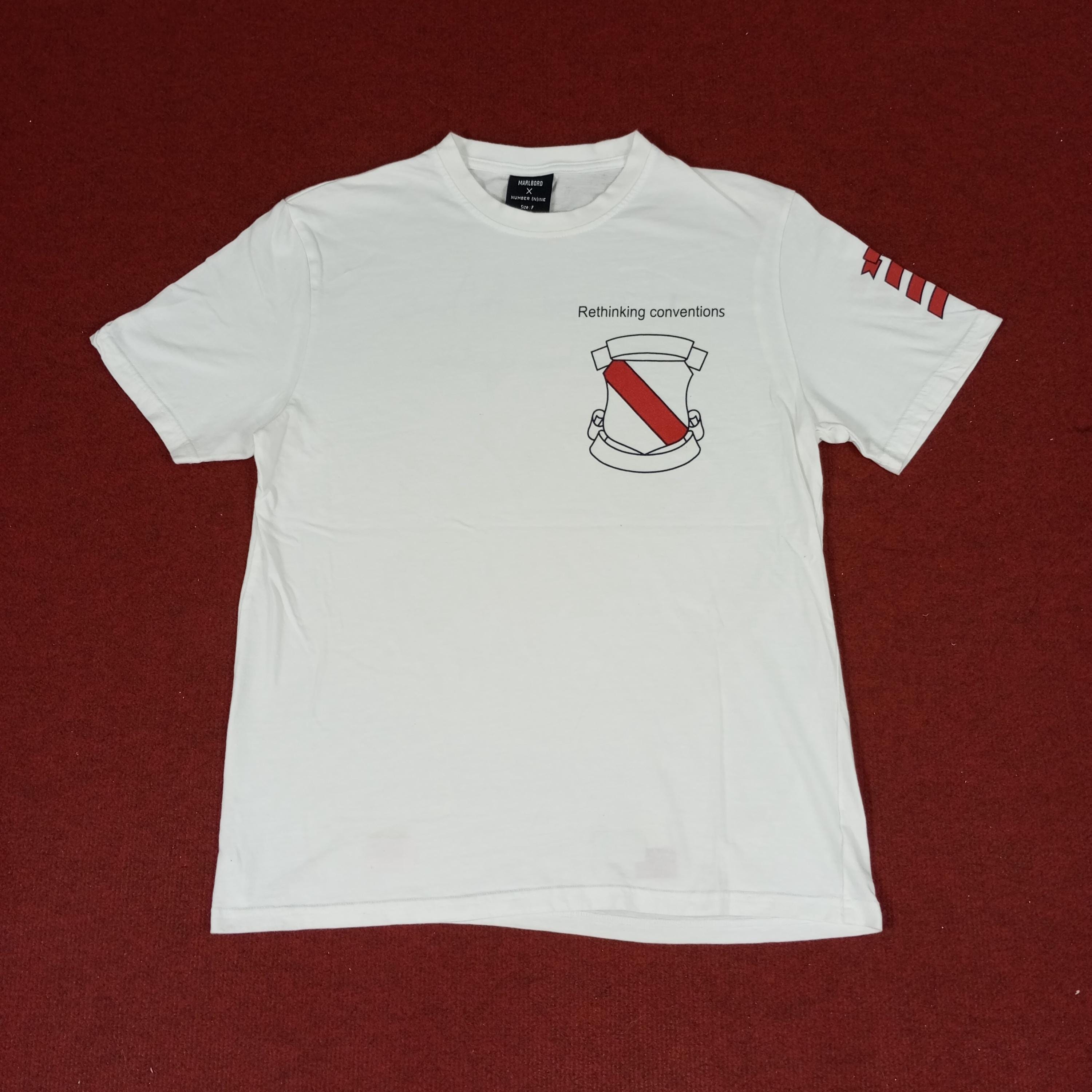 Marlboro×Number(N)ine 限定コラボTシャツホワイト Vintage Marlboro X Number Nine Designer Japanese Brand