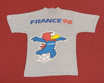 Vintage France 98 Soccer Football Style Tshirt