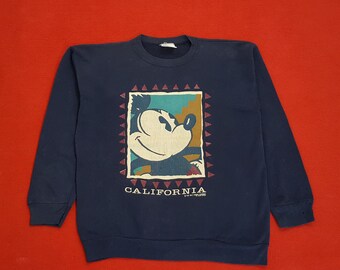 Bluza vintage z Myszką Miki i kalifornijskimi motywami Disneya
