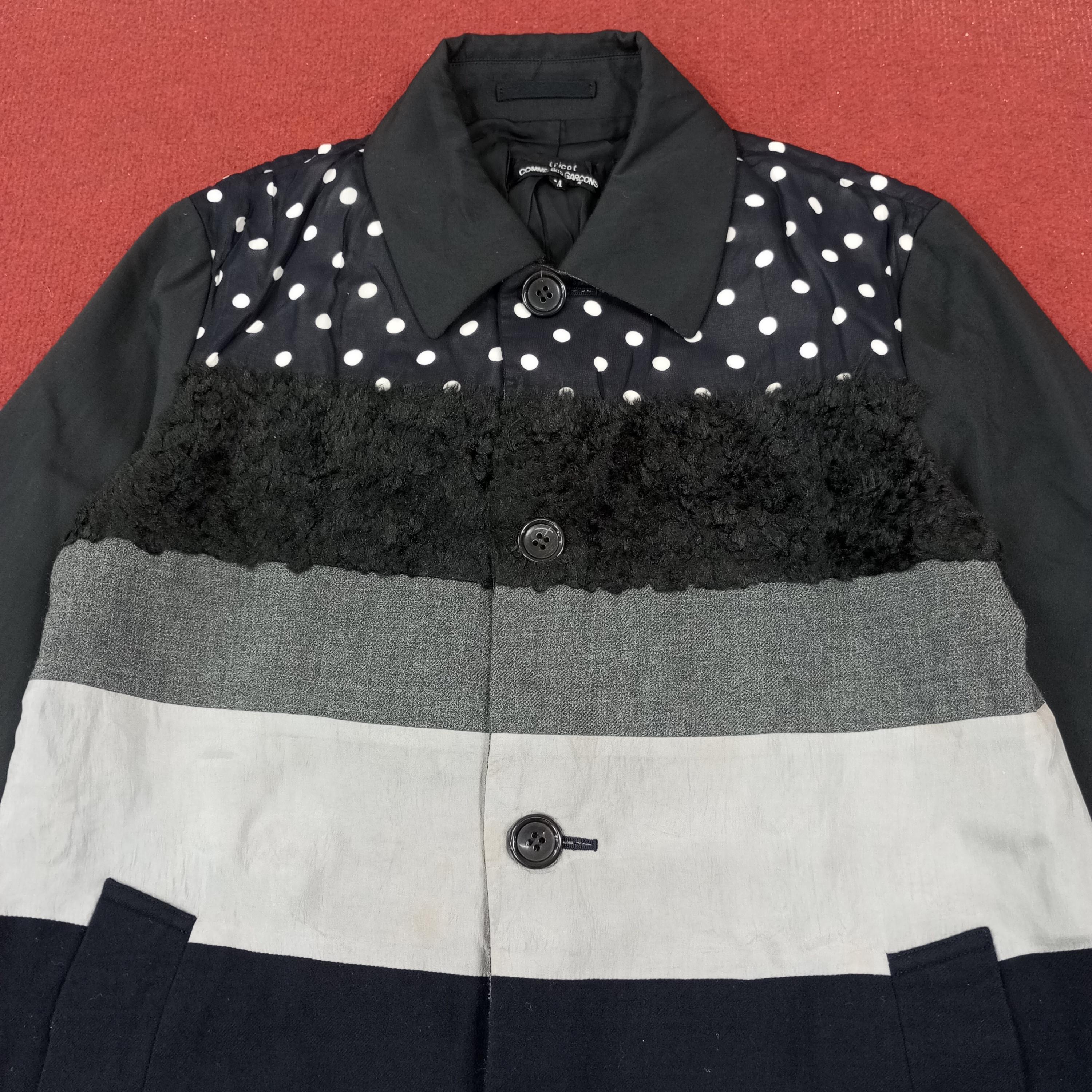 80's tricot COMME des GARÇONS jacket Vintage 90s Comme Des Garçons Tricot Wool Fur Button Jacket