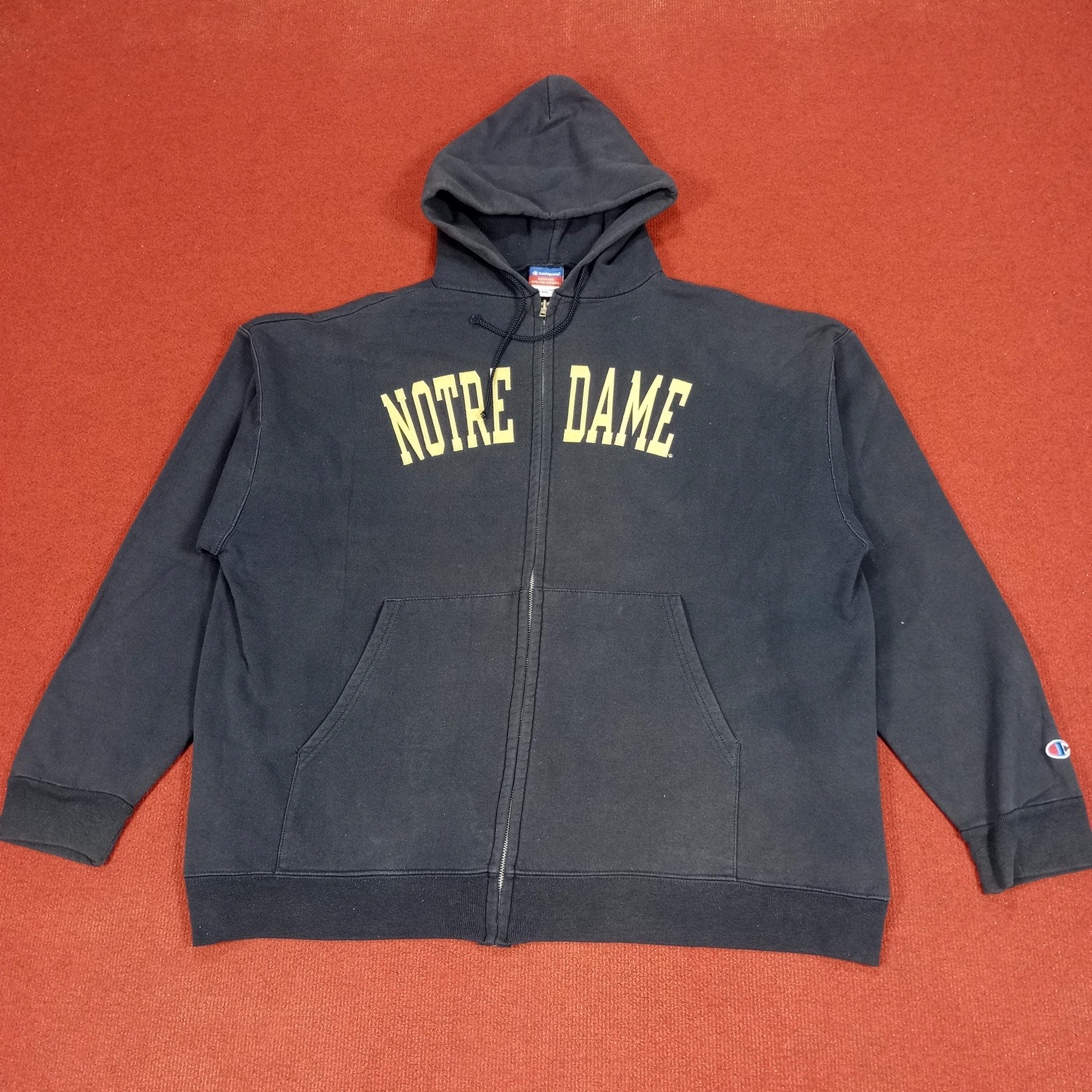 Vintage Notre Dame Football Team Style X Champion Zipper Hoodies