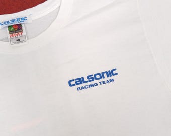 未開封 カルソニック RACING TEAM Tシャツ ホワイト バックプリント カルソニックレーシングチームモータースポーツバックプリント