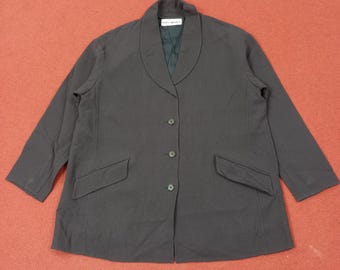 Vintage Issey Miyake Men Brown Textured Blazer Japanese Designer