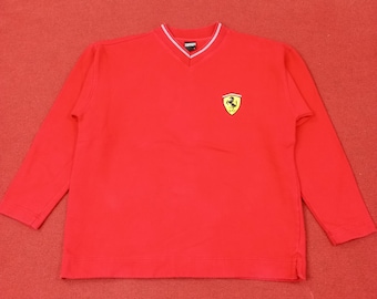 Vintage Ferrari Motorsports Logo Design Sweatshirt