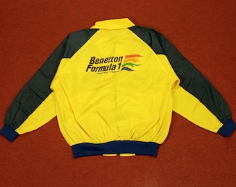 Benetton Formula 1 Racing Team Windbreaker Jacket Pocket - Etsy