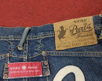 Vintage Evisu Paris France Streetwear Custom Daicock Jeans - Etsy