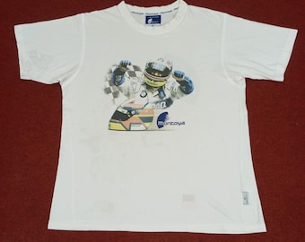 T-shirt Vintage BMW Williams F1 - Merchandising Officiel, Taille S, Blanc, Coton, Occasion Très Bon état
