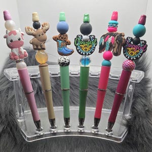 Bead Pens. Silicone Beaded Pens. Custom Pens