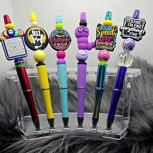 Bead Pens. Silicone Beaded Pens. Custom Pens